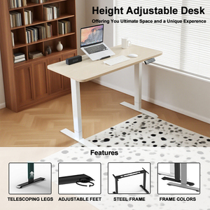 2JRF2(A) 듀얼 모터 인체공학적 전동 스탠딩 테이블 자동 높이 조절 책상 프레임 2단 조절 전동 책상 - Product Image 5