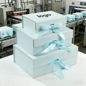 Eco-Friendly Luxury Foldable Magnetic <b>Gift</b> Box with Ribbon Non Customized <b>Empty</b> <b>Gift</b> <b>Boxes</b> for <b>Gifts</b> - Product Image 1