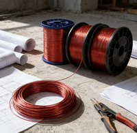 Cable de Cobre Plano Esmaltado en Poliuretano de 1.0 mm, Alta Conductividad, IP65, para Bombas Sumergibles, Motores, Calefacción Industrial y Edificios