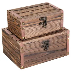 Scatola regalo in legno decorativa con finitura in legno rustico scatola in legno per scatola regalo