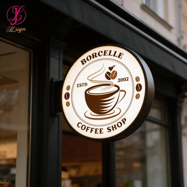 Acrylic Light Box Billboard Customizable Stainless Steel Outdoor Sign Waterproof LED Illuminated Logo and Letters