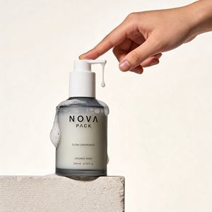 ขวดแก้วสีเทาดำขุ่นขนาด 120 มล. 200 มล. สำหรับบรรจุเจลอาบน้ำ น้ำมัน หรือโลชั่น พร้อมหัวปั๊มสีขาวแบบยาว - Product Image 3