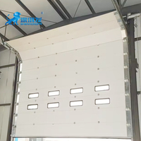 Puerta Elevadora Automática de Acero Industrial Moderna Personalizada, Resistente al Viento y al Sonido, con Ventanas, para Almacenes
