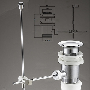 Brass Chrome Plated Pop up Basin Waste <strong>Sink</strong> Drain Pull Lift Rods Basin Waste <strong>Plug</strong> <strong>for</strong> Bathroom Easy Installation Modern Design - Product Image 5