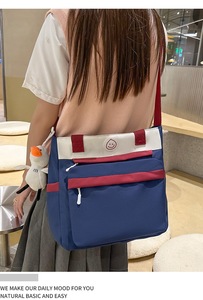 Mochila de PU de moda de gran capacidad para niñas de secundaria y preparatoria Cierre de cremallera para clases de maquillaje Bolsa de campus elegante - Product Image 3