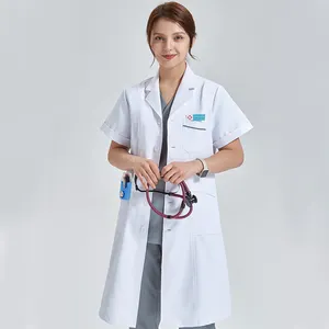 Profesyonel Lab Coat Surgeon veteriner Unisex doktor Lab Coat Pet hastane cerrahi Premium dayanıklı klinik laboratuvar Coat kadın
