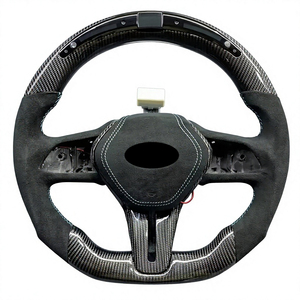 Volant personnalisé en fibre de carbone véritable pour Infinit/i Q60 Coupé Q60S Red Sport <span class=keywords><strong>400</strong></span> 2017 2018 2019 2020 2021 2022 - Product Image 6