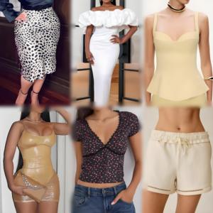 Conjunto de Ropa Casual de Verano para Mujer con Pantalones Anchos, Tops Cortos y Minifaldas, Estilos Variados, Talla Única, Poliéster/Algodón para Adultos - Product Image 2