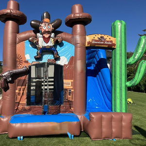 Castillo Inflable Comercial de Alta Calidad con Tobogán, Diseño Vaquero Occidental, para Fiestas - Product Image 2