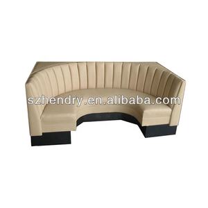 आधुनिक एल-आकार के पीले रंग के आकार के पीले रंग के चमड़े के असबाब के लिए बार लाउंज केटीवी नाइट क्लब रेस्तरां फर्नीचर - Product Image 5