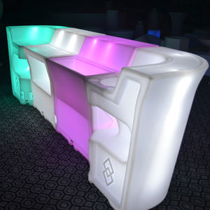 أثاث بلاستيكي للنادي الليلي Led قهوة مع دلو ثلج تصميم تجاري حديث بسعر المصنع مكعب - Product Image 4