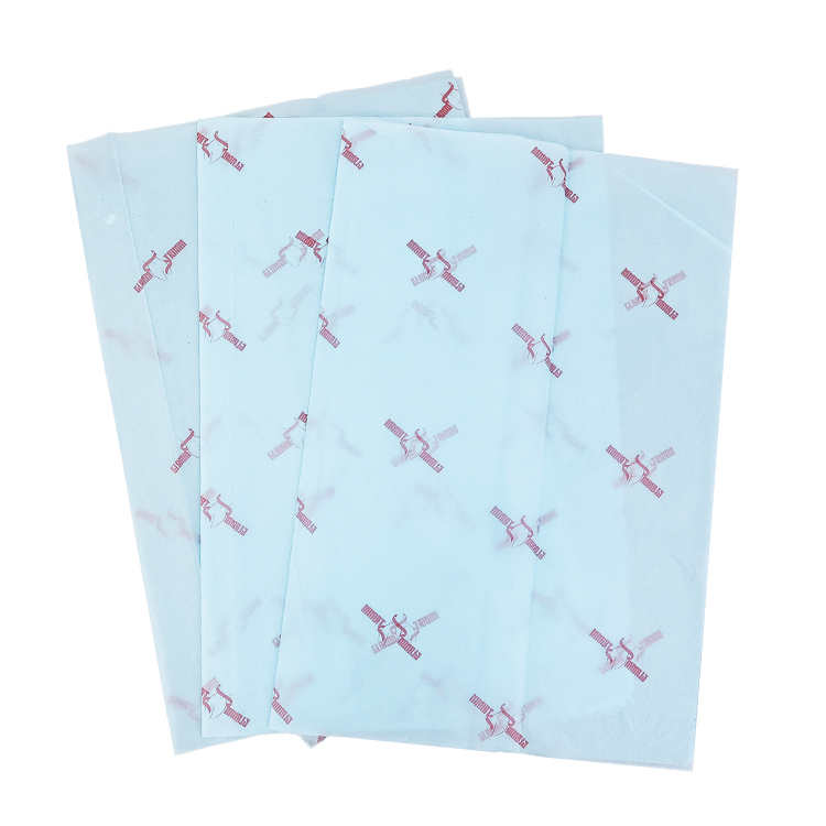 Light Blue Packaging Paper with Red Crown Pattern All Over Print Bulk Wholesale for Gift Wrapping and Retail Branding