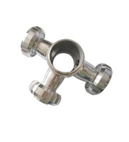 Válvula de Tapón Sanitaria de 3 Vías de Acero Inoxidable Manual SS304 para Productos Lácteos