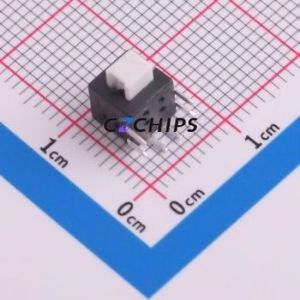 TK-6580A8-2 Push Button Switch Through hole Switch Double Pole Single Throw No Lock Square Button Right Angle Insert - Product Image 1