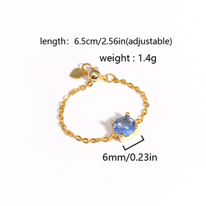 SongYi Colorful Zirconium Chain Pull-out Women's Fashion Instagram Niche Design Sweet <strong>and</strong> Adjustable <strong>Mother</strong> <strong>and</strong> <strong>Daughter</strong> <strong>Ring</strong> - Product Image 5