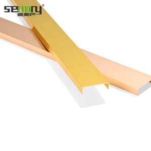 Senmry Garniture de carreaux de bâtiment en forme de U de style moderne Garniture d'angle en <span class=keywords><strong>laiton</strong></span> Photo Aluminium Coin interne Garniture de bord en métal pour carreaux - Product Image 3