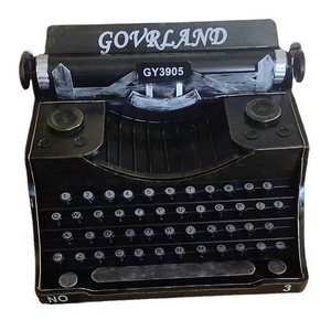 FY097 Decoración Vintage para el Hogar, Modelo de Máquina de Escribir Antigua de Metal, Miniatura Artesanal, Accesorio de Fotografía, Decoración para el Hogar, Cafetería, <span class=keywords><strong>Pub</strong></span>, Librería - Product Image 1