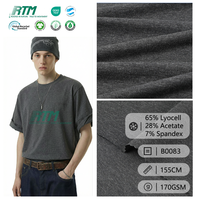 Tissu uni en Lyocell Acétate Spandex tricoté, extensible dans les quatre sens, lisse et respirant, de bonne qualité, idéal pour les vêtements décontractés printemps-été