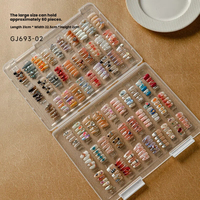 Boîte de rangement transparente grande capacité pour faux ongles, étui de présentation anti-poussière pour capsules d'ongles, nuancier, conteneur de présentation d'ongles, vente directe usine