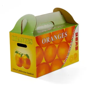 Fabrik benutzer definierte Druck Logo Wellpappe Hausform Geschenk box Karton Verpackungs box Apfel Orange Bananen schachtel für Obst