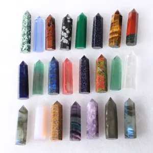 Bulk Price Spiritual Crystals Wand Healing Stones Mixed Materials Real Natural Small Quartz Crystal Pencil Tower Point