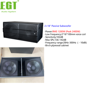 Subwoofer Doble de 18 Pulgadas de Alta Potencia Pasiva con Frecuencia Ultra Baja para Conciertos al Aire Libre, Festivales, Discotecas, Escenarios en Vivo - Product Image 5