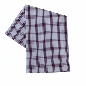 Séchage rapide haute absorber 100% coton blanc avec motif à carreaux bleu foncé torchon pour la maison cuisine cafés hôtels durables - Product Image 1