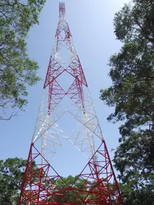 Antena de telecomunicaciones de acero angular, torre de comunicación telescópica, precio directo de fábrica