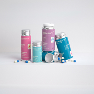 Bouteille en aluminium personnalisée, bouteille médicale portable pour pilules et capsules, emballage de bouteille de vitamines - Product Image 1