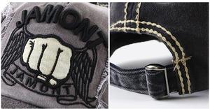 Casquette de baseball sportive à 5 panneaux pour homme, en coton 100 %, effet vieilli, avec logo brodé personnalisé - Product Image 6