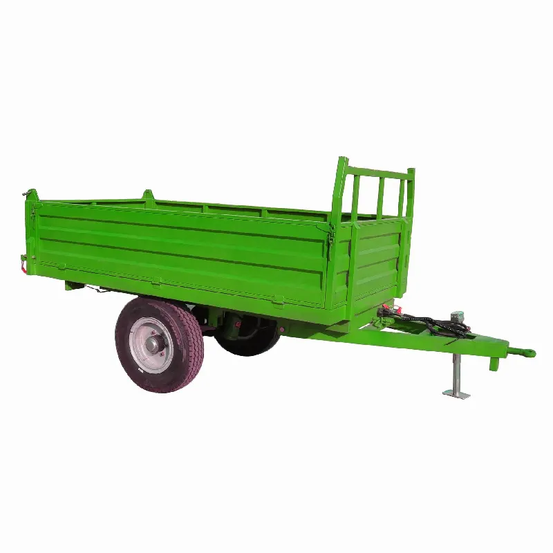 농업 트랙터 유압 팁 트레일러 5-10 톤 농장 덤프 트레일러 트랙터 팁 트레일러 트랙터