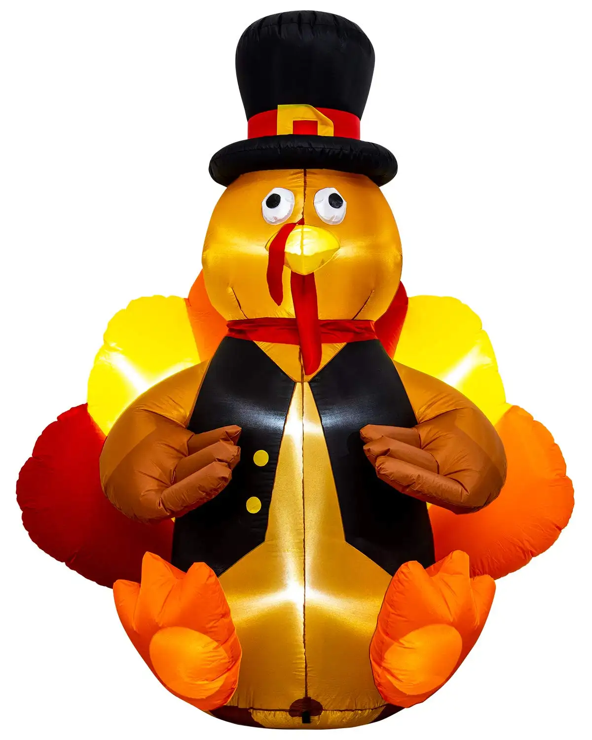 6 FT Lighted Blow Up Turkey Thanksgivings Inflatables Decor Thanksgiving Day Inflatable Turkey