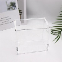 Boîte de présentation de cartes en acrylique transparent avec porte magnétique pour Booster Elite Trainer Box