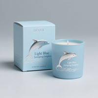 Boîte d'emballage pour bougies en matériaux recyclés imprimés sur mesure, gaufrage pour bougies parfumées en cire de soja, design pliable, logo personnalisé