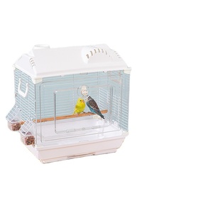 Sıcak satış Modern kolay temiz lüks <span class=keywords><strong>2</strong></span> katmanlar büyük kapasiteli akrilik taşınabilir papağan kuş kafesi ile çok aksesuarları - Product Image 3