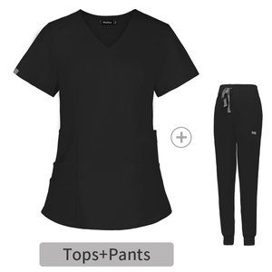 Práctico tejido de poliéster para enfermeras, elástico, resistente al desgaste, ropa de trabajo para hospitales, trajes, estilo de moda, logotipo personalizado, servicio de enfermeras - Product Image 6