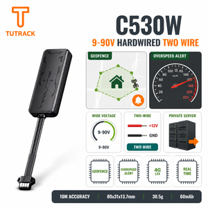 Pelacak GPS Kendaraan Sepeda Motor E-Bike Skuter 9-90V Hardwired Dua Kabel Pemasangan Pribadi Peringatan Kecepatan Berlebih Geofence - Product Image 1