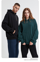 Sweat à capuche épais 400 g/m² pour homme, style streetwear américain, doublure polaire, coupe oversize, couleur unie, personnalisable avec logo