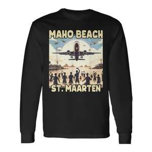 เสื้อยืดแขนยาวมาโฮบีช เซนต์มาร์เต็น - Product Image 1