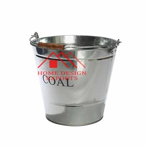 Fireplace Metal Iron <b>Tin</b> Coal <b>Bucket</b> with Handle with Logo Printed As Per Customer Requirements Vintage Ash <b>Bucket</b> Best Seller - Product Image 1