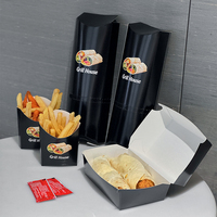 Boîte à compartiments personnalisée avec logo imprimé pour restaurant arabe halal, emballage en papier pour grillades, Tarna, Shawarma, Kebab, boîte oreiller
