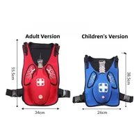 Gilet de sauvetage portable rouge pour la formation en Heimlich et la réanimation en cas d'étouffement, dispositif d'entraînement pour adultes en cas d'infarctus et de RCP, pour la pratique et l'enseignement en situation d'urgence