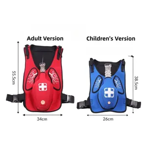 Gilet de sauvetage portable rouge pour la formation en Heimlich et la réanimation en cas d'étouffement, dispositif d'entraînement pour adultes en cas d'infarctus et de RCP, pour la pratique et l'enseignement en situation d'urgence - Product Image 6