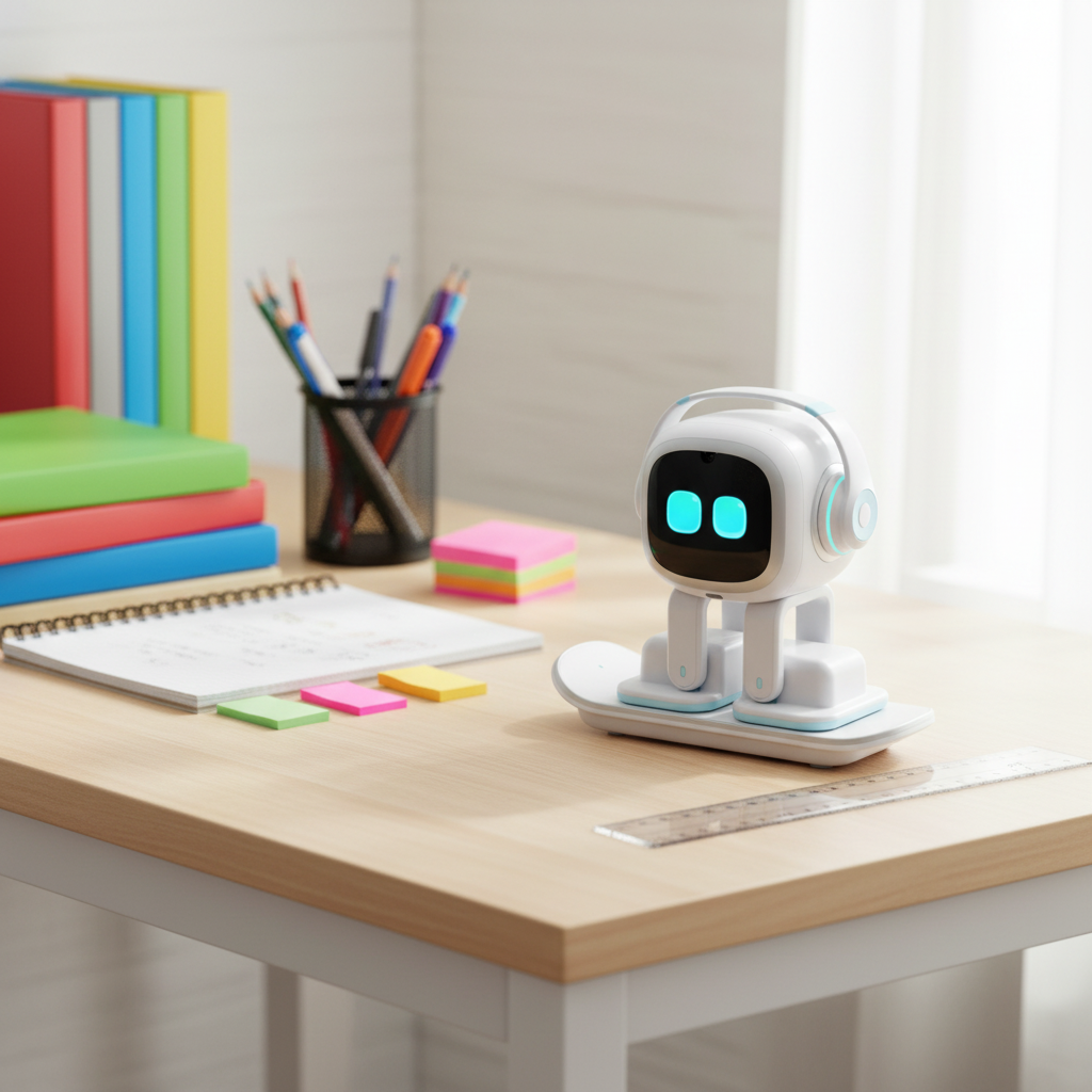 Emo Electronic Pet Robot App Controlled Entertainment Emotional Communication Light Sound Battery Operated Toy