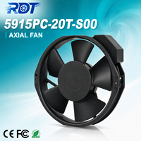Ventilateur axial de refroidissement à haut débit d'air 220 V CA, 172 mm, à roulement à billes, pour armoire de commande, dissipation thermique, modèle 5915PC-20T-S00, d'origine japonaise