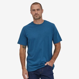 T-shirt en coton uni pour homme, manches courtes, col rond, coupe ample décontractée, à porter au quotidien - Product Image 1