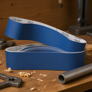 สายพานขัด P100 สีน้ำเงิน สำหรับขัดโลหะและไม้ - Product Image 3
