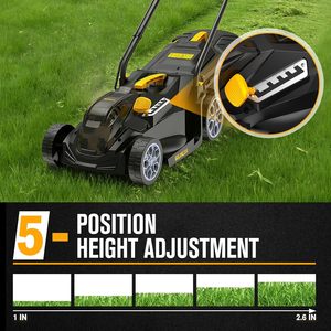Tondeuse à gazon sans fil Heinpro 14 pouces 2 en 1 électrique sans balais pour petits terrains - Product Image 5