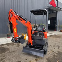 Mini-excavatrice hydraulique sur chenilles de 1,8 tonne avec cabine, excavatrice compacte pour projets résidentiels et de petite envergure (certifiée CE)