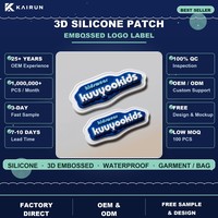 Étiquette de vêtement en silicone 3D souple et écologique, patch logo gaufré en relief, imperméable, pour sac, chapeau, veste, marque personnalisée